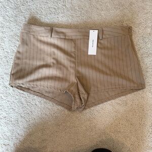 Urban Outfitters Tan Pinstripe Shorts
